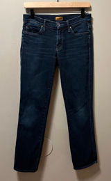 Mother The Rascal Cuff Meet Me at Midnight Jeans Women's 26 Dark‎ Wash Denim Photo 0