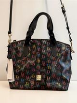 Dooney & Bourke Celeste Satchel Black Multicolor DB 1975 NWT Photo 0