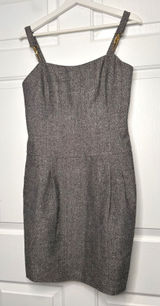 VERTIGO PARIS Tweed Herringbone Dress‎ Jumper Small Photo 0