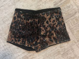 Cheetah Micro Mini Shorts Multiple Size XS Photo 0