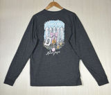 Lauren James Womens Long Sleeve T-Shirt Sz M Gray Sweet Defense‎ Football Season Photo 0