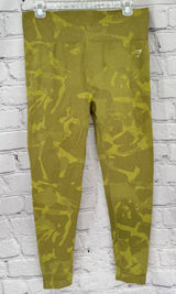 Gym Shark Adapt Leggings Women's XL Green Camo Jacquard High Waist Butt Scrunch Photo 0