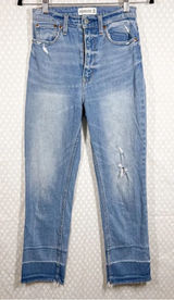 Abercrombie & Fitch‎ Curve Love Ultra High Rise Ankle Straight Jeans Photo 0