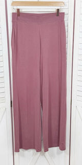 Express Jersey Knit Wide Leg Pants Rose Pink Small High Waist Lounge Athleisure Photo 0