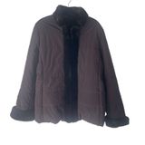 Jones New York Size XL Chocolate Brown Faux‎ Fur Lined Winter Coat Photo 0