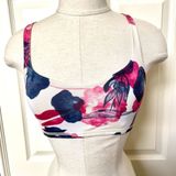 Lululemon pink and blue criss cross strap sports bra Photo 0