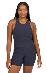 Vuori Womens Elevation Plyo Racerback Tank Top Midnight Heather Navy Blue Small Photo 0