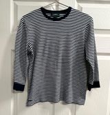 Ralph Lauren Black and White Striped Long Sleeve Top - Size Large - GUC Photo 0