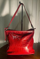 Brighton Chere Red Croc-Embossed Shoulder Bag Photo 0