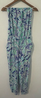 Lilly Pulitzer Emiko Strapless Jumpsuit Lillys Lilac Nice Ink Size Small *READ* Photo 0