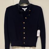 Time and Tru Navy Cardigan with Gold Buttons Photo 0