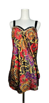 Vintage‎ 90s California Dynasty Satin Floral Slip Dress / Lingerie Nightie M Photo 0