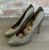 Sam Edelman Yasmine Pumps Heels Gold / Black Size 7.5 Photo 0
