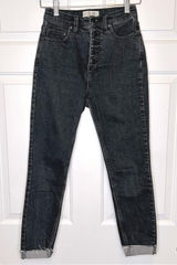 Free People We The Free Black Wash High Rise Button Size‎ 26 Photo 0