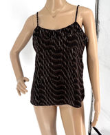 Banana‎ Republic Womens Brown Ikat Print Empire Waist Camisole Top Size 8 Zip Photo 0