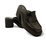 wild fable Black Patent Slip-On Block Heel Loafers Photo 0