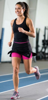 Skirt‎ Sports Womens Gym Girl Ultra Skort Black Pink Running Tennis Skirt Large Photo 0