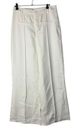 Boutique White Wide Leg Tailored Fit High Rise Trouser Pants M Photo 0