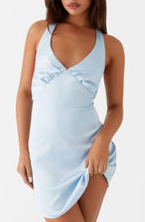 Peppermayo Mini Dress Blue Halter Photo 0