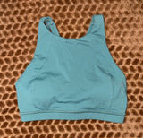 EXCELLENT Lululemon Free To Be Serene Sports Yoga Bra High Neck Pine S 4 C/D Photo 0