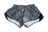 Lululemon Hotty Hot Shorts Womens 4 Teal‎ Grey Wavy Print Excellent Running Gym Photo 0