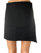 NEW Zara Women's Black Asymmetric High Waist Zipper Mini A-Line Skirt Size S Photo 0