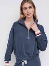 Sundry dark gray quarter‎ zip pullover sweatshirt size 1 - small Photo 0