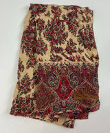 Ann Taylor women's beige red paisley print lightweight satin scarf‎ accessories Photo 0