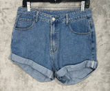 Cider Denim Mom Jean Shorts Size Large High Rise Summer Beachy Vacation Photo 0