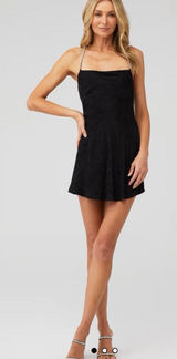 For Love & Lemons Gabrielle Women’s Black Mini Dress S $185 Photo 0