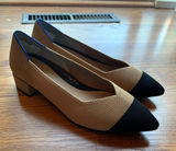 Rothy's Beige Pointed Toe Low Block Heel Women Size 10.5 Business Casual Shoe Photo 0