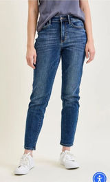 Judy Blue‎ Slim Fit Dark Wash Tapered Leg Jeans 11/30 Photo 0