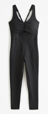 YPB Your Personal Best sculptLUX Black Ruched Cutout Tank Bodysuit Jumpsuit XXL‎ Photo 0
