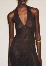 Zara Brown and Studded Dress Photo 0