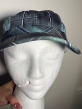 Rainbow Headwear Y2K Plaid Casual Military Cadet Cap - Blue/Black OS Photo 0