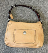 Y2K Vintage Coach Chelsea Pebble Leather Tan Turnlock Shoulder Bag 8A38 Photo 0