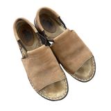 Amazing vintage 90s beige leather slip on peep toe sandals 🔥 Photo 0