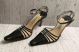 00s Y2k‎ JIMMY CHOO Black Strappy Cut Out Pointed Toe Stiletto Heeled Shoes 38.5 Photo 0