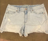 American Threads Blue Jean Shorts Distressed Cut-Off Photo 0