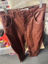 Abercrombie and fitch ‘90s straight faux leather pants size 4 // 081925 Photo 0