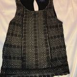 American Eagle Crochet Lace Tank Top Large Black Boho Whimsigoth Sleeveless‎ Photo 0