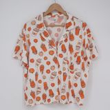 Way to Celebrate Fall Pumpkin Spice Latte Pajama Set Orange White Large 12-14 Photo 0