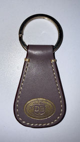 DOONEY & BOURKE Leather Keychain Fob‎ DB Embossed Gray Keyring Photo 0