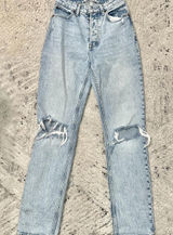 Abercrombie & Fitch Light Wash Curve Love High Rise Jeans Photo 0
