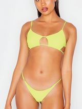 Frankie’s Bikinis Willa ribbed bikini set neon yellow Photo 0