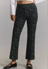 Maeve Anthropologie The Margot Kick Flare Cropped Pants Floral Women’s Small‎ Photo 0