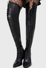 Killstar Ankh Eveninghill Boots Black Size 8 Photo 0