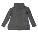 Lauren Jeans Co Ralph Lauren Gray Cable Knit Cotton‎ Blend Turtleneck Sweater L Photo 0