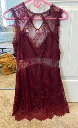 Maroon Lace Dress Photo 0