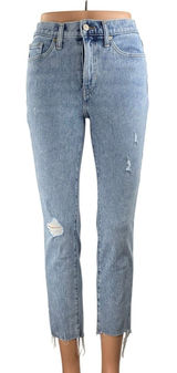Banana Republic Blue High Waisted Distressed Frayed Skinny Denim Jeans Pants 26 Photo 0